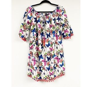 American & Beyond Floral Butterfly Dress